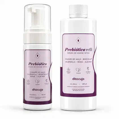 Imagem do produto Kit Espuma Íntima Prebiótica 150mL e Refil 300mL Dita Cuja