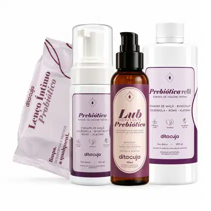 Imagem do produto Kit Rotina Prebiótica Lubrificante, Lenço, Espuma e Refil Dita Cuja