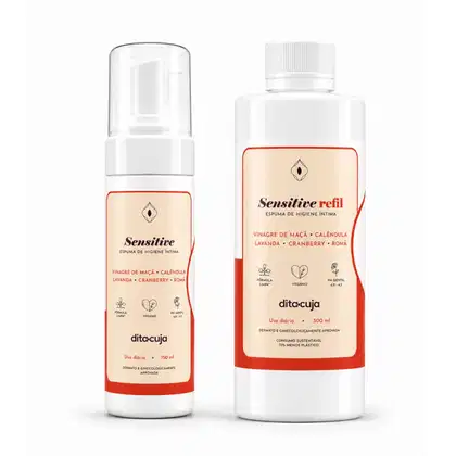 Imagem do produto Kit Espuma Íntima Sensitive 150mL e Refil 300mL Dita Cuja