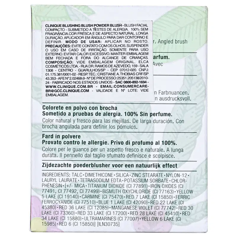Clinique Blushing Powder Bashful Plum - Blush Cintilante 6g