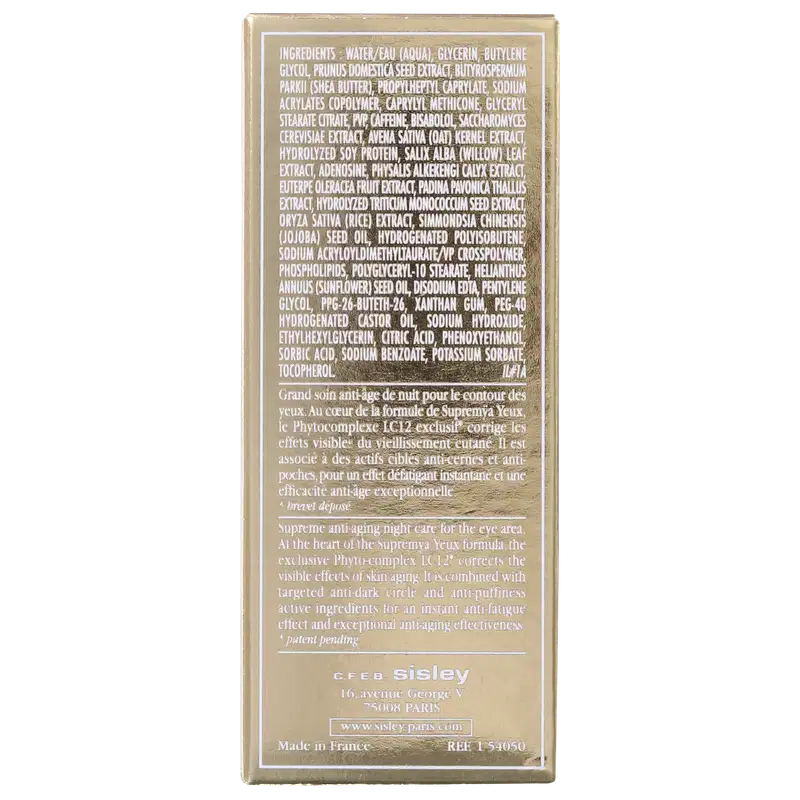 Sisley Supremÿa Yeux La Nuit - Redutor de Linhas para Área dos Olhos 15ml