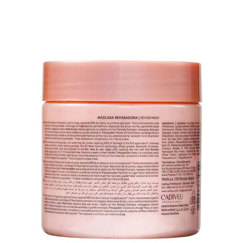 Cadiveu Professional Hair Remedy - Máscara Capilar 500ml