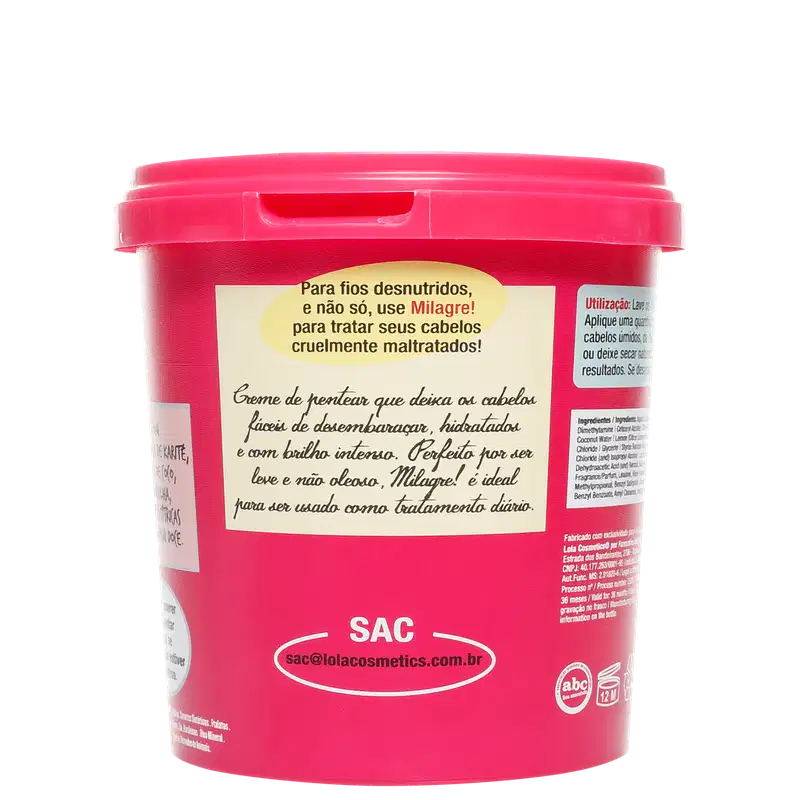 Lola Cosmetics Milagre - Creme de Pentear 930g