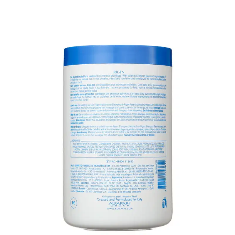 Alfaparf Rigen Milk Protein Plus - Máscara de Nutrição 1000ml
