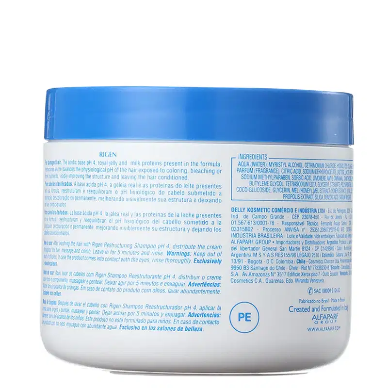 Alfaparf Rigen Milk Protein Plus Real Cream - Máscara Capilar 500g