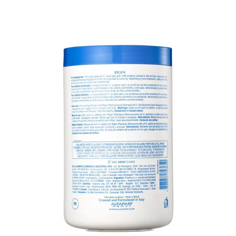 Alfaparf Rigen Milk Protein Plus Real Cream - Máscara Capilar 1L