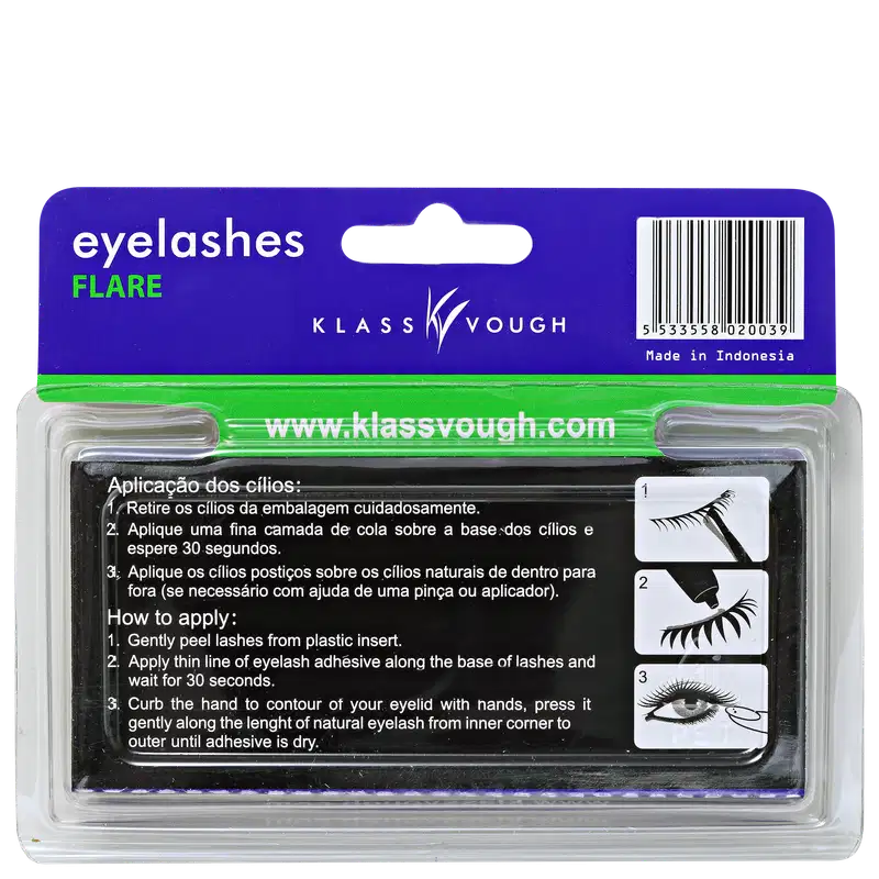 Klass Vough Flare 9mm, 10mm, 12mm - Cílios Postiços