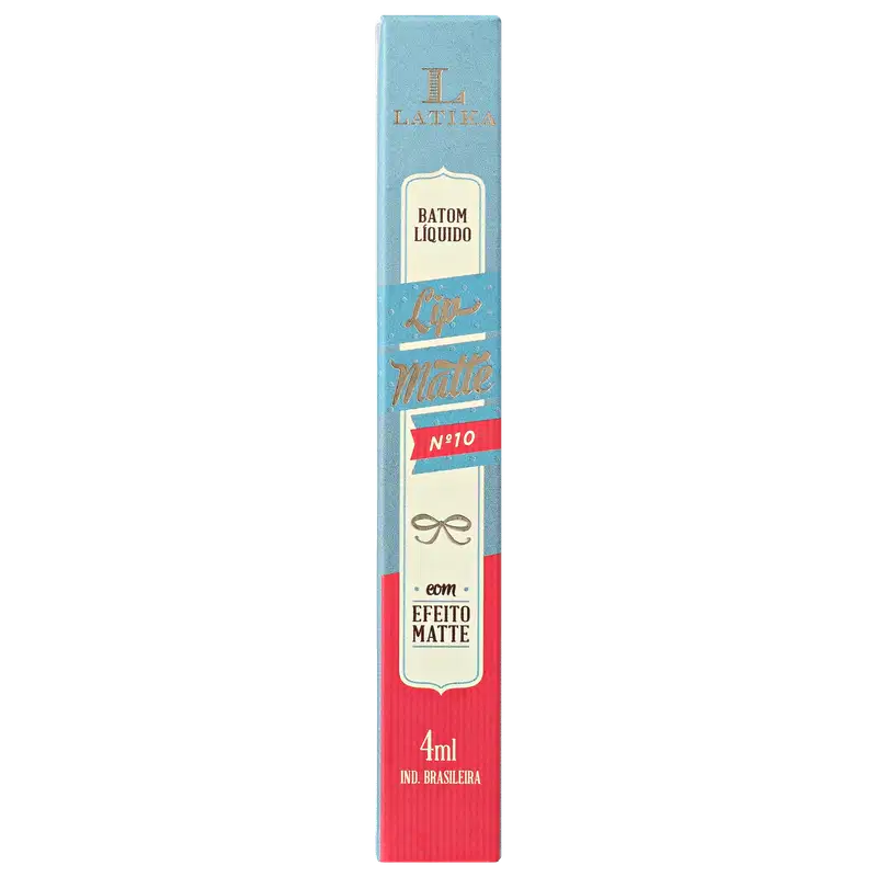 Latika Lip Matte Coral Nº 10 - Batom Líquido 4ml