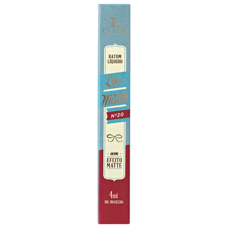 Latika Lip Matte Vermelho Nº 20 - Batom Líquido 4ml