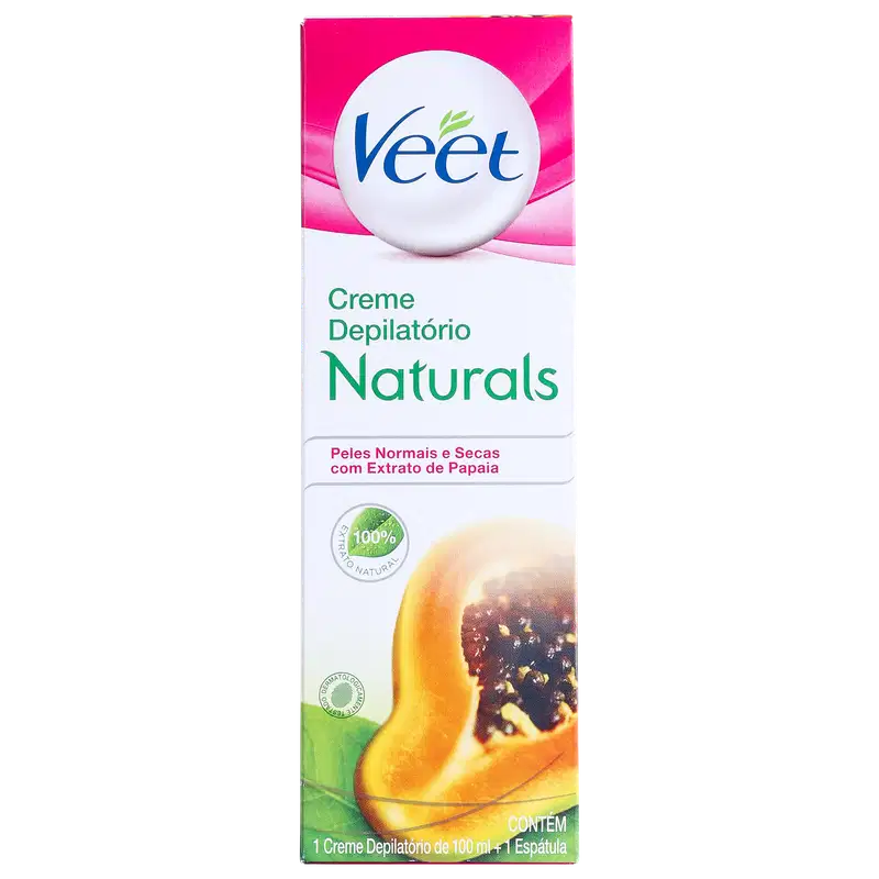 Veet Naturals Papaia - Creme Depilatório 100ml