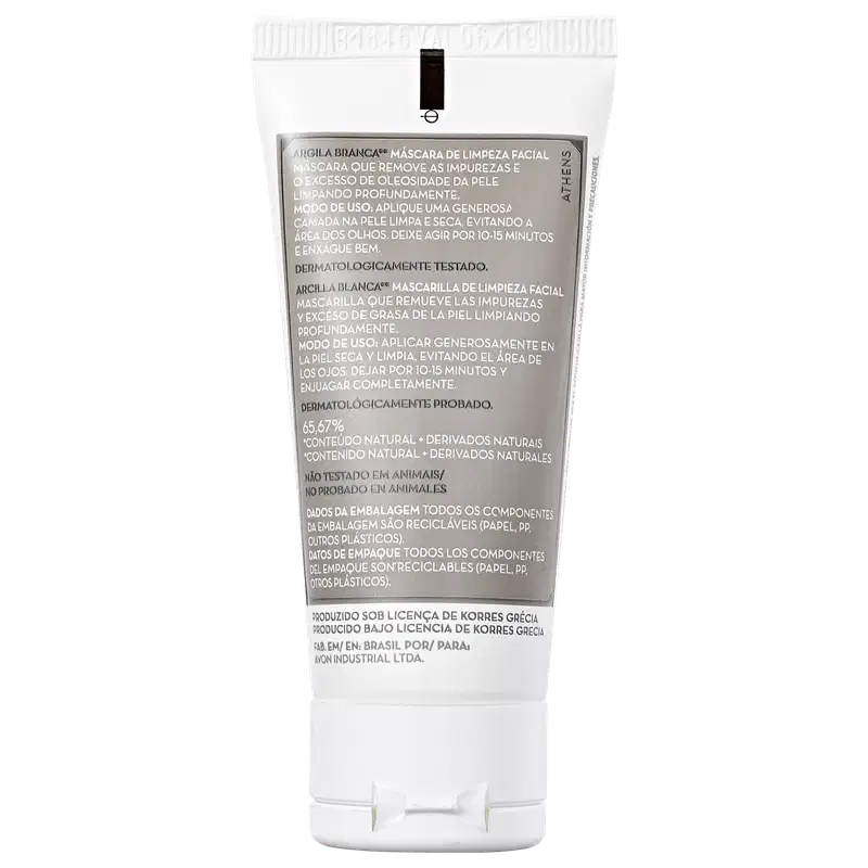 Korres Argila Branca - Máscara de Limpeza Facial 30g
