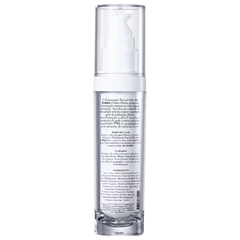 Cia da Barba Urban Detox - Hidratante Facial 30g