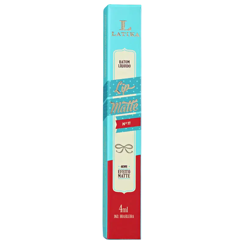 Latika Lip Matte Coral Nº 11 - Batom Líquido 4ml