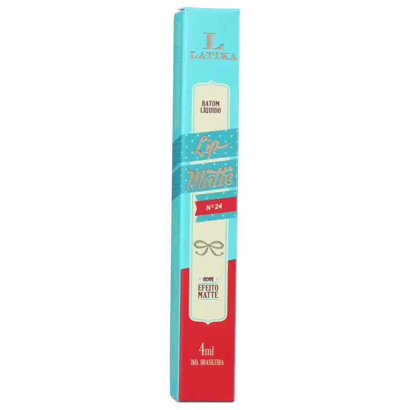 Latika Lip Matte Vermelho Nº 24 - Batom Líquido 4ml