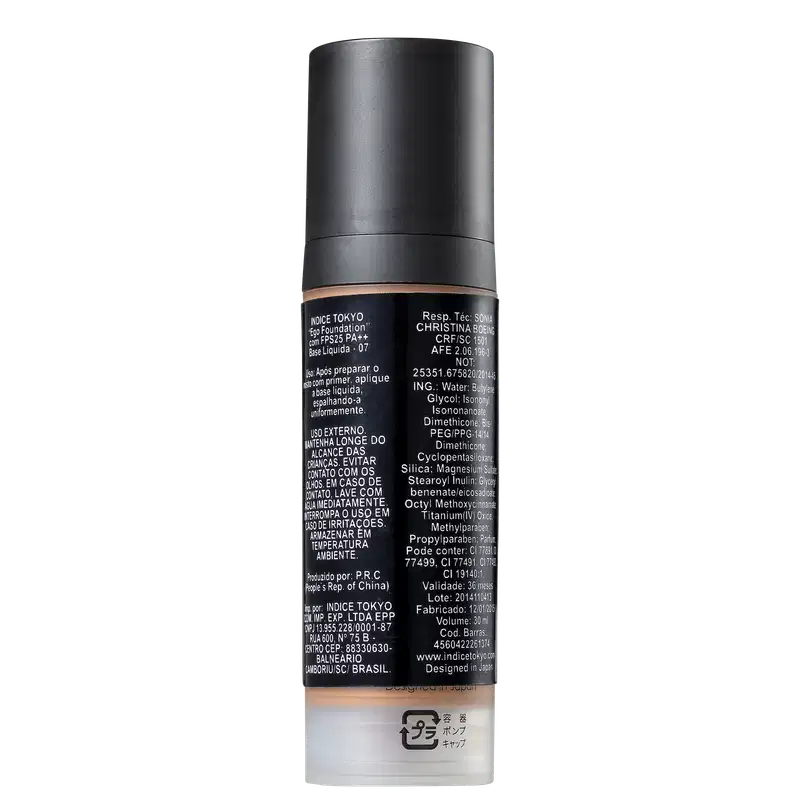 Indice Tokyo Ego FPS 25 07 Light Brown - Base Líquida 30ml