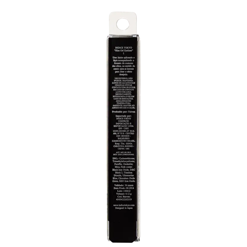 Indice Tokyo Slim Gel 01 Black Rich - Delineador em Gel 0,12g