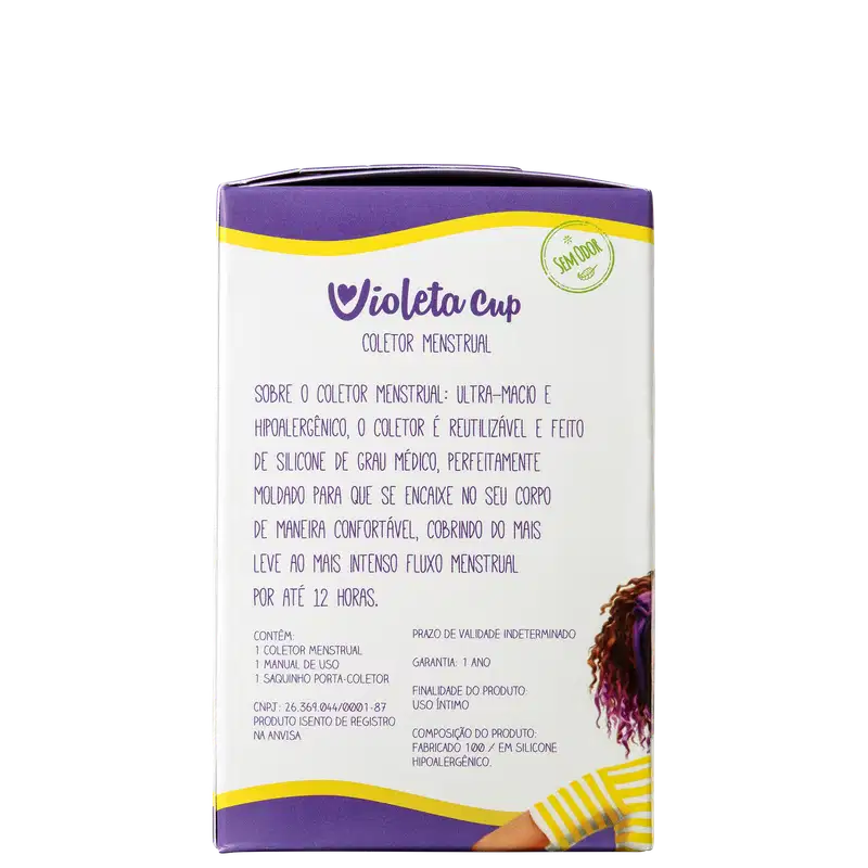 Violeta Cup Violeta Tipo B (-30 anos ou sem filhos) - Coletor Menstrual