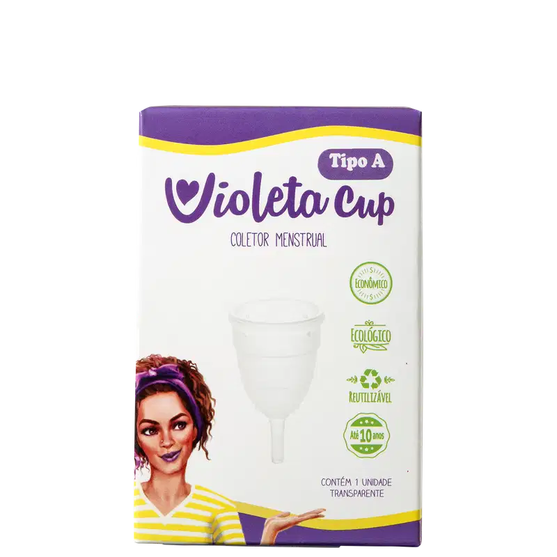 Violeta Cup Transparente Tipo A (+30 anos ou com filhos) - Coletor Menstrual