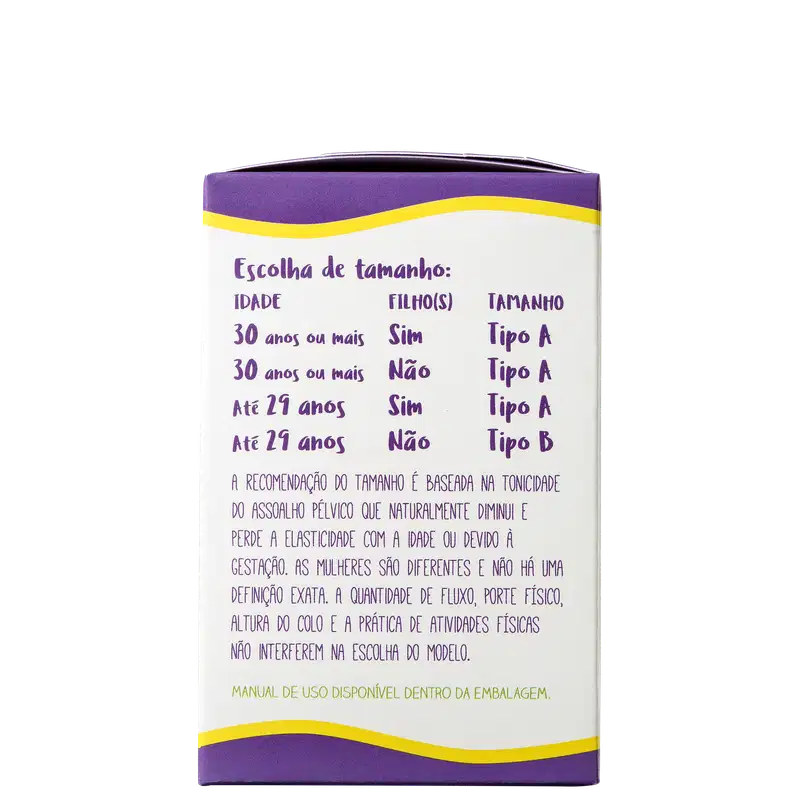 Violeta Cup Transparente Tipo A (+30 anos ou com filhos) - Coletor Menstrual