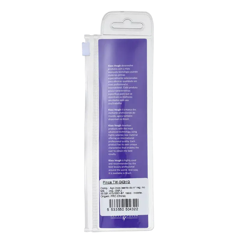 Klass Vough Profissional Ponta Dourada TW043HG - Pinça Chanfrada