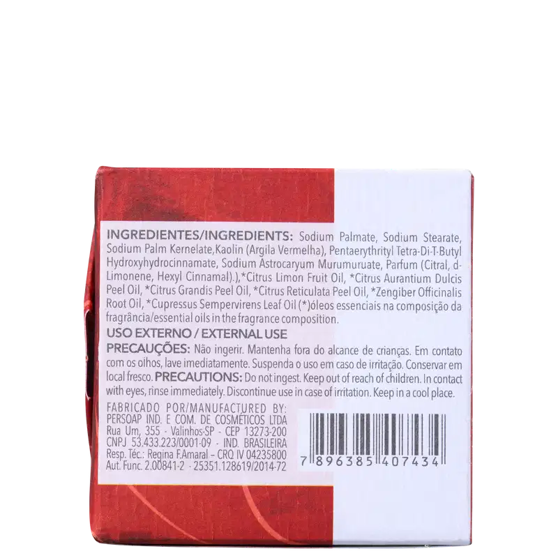 Elemento Mineral Argila Vermelha - Sabonete em Barra 100g