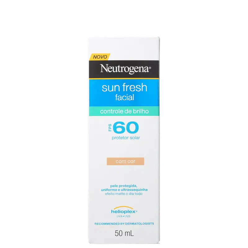 Neutrogena Sun Fresh Controle de Brilho FPS 60 - Protetor Solar com Cor 50ml