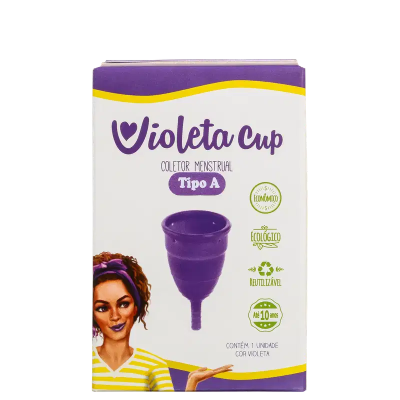 Kit Violeta Cup Violeta Tipo A (+30 anos ou com filhos) - Coletor Menstrual + Higienizador de Coletor