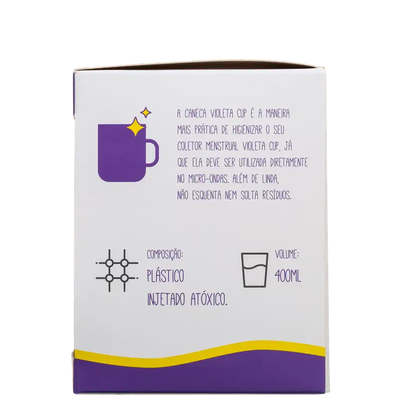 Kit Violeta Cup Violeta Tipo B (-30 anos ou sem filhos) - Coletor Menstrual + Higienizador de Coletor