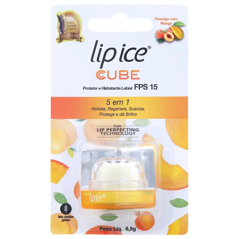 Lip Ice Cube Pêssego e Manga - Protetor Labial 6,5g