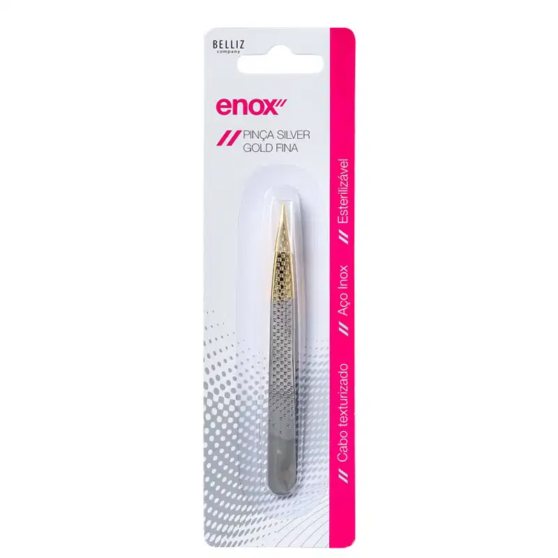 Belliz Enox Silver Gold Fina - Pinça de Ponta
