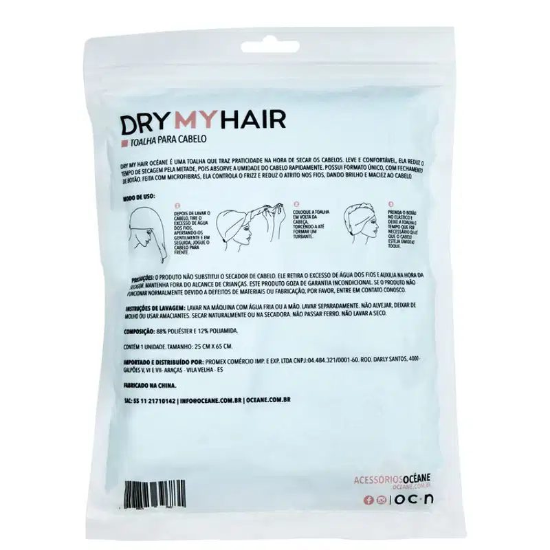 Océane Dry My Hair - Toalha de Cabelo