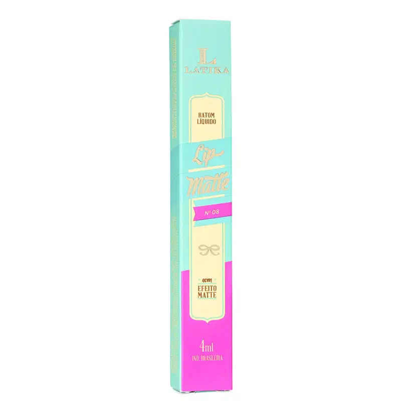 Latika Lip Matte Rosa Nº 8 - Batom Líquido 4ml