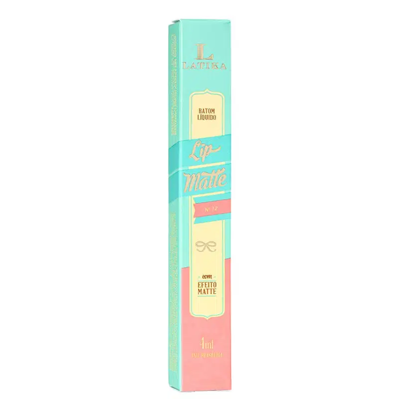 Latika Lip Matte Coral Nº 12 - Batom Líquido 4ml