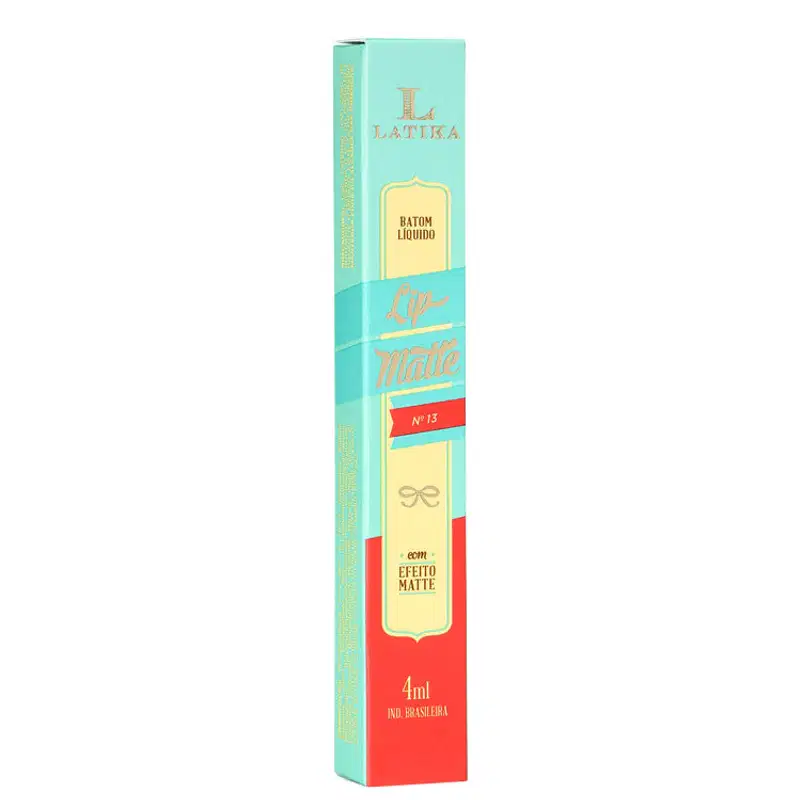 Latika Lip Matte Coral Nº 13 - Batom Líquido 4ml