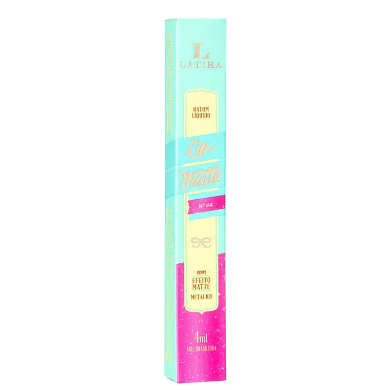 Latika Lip Rosa Nº 44 - Batom Líquido Metálico 4ml