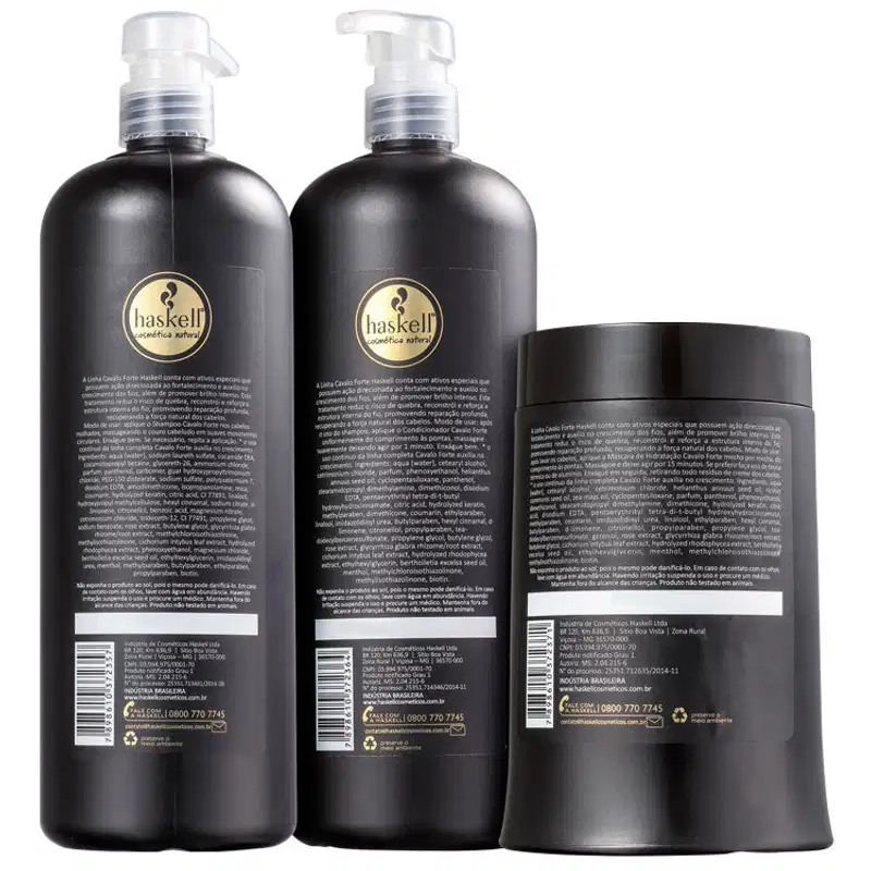 Kit Haskell Cavalo Forte Tratamento Salão (3 produtos)