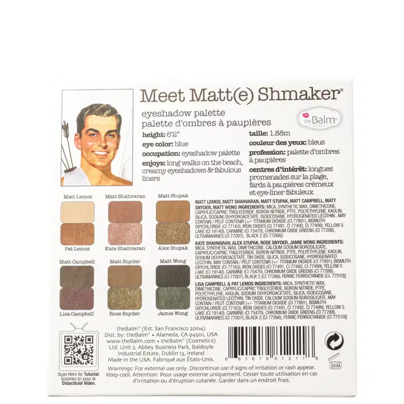 the Balm Meet Matt(e) Shmaker - Paleta de Sombras 9,3g