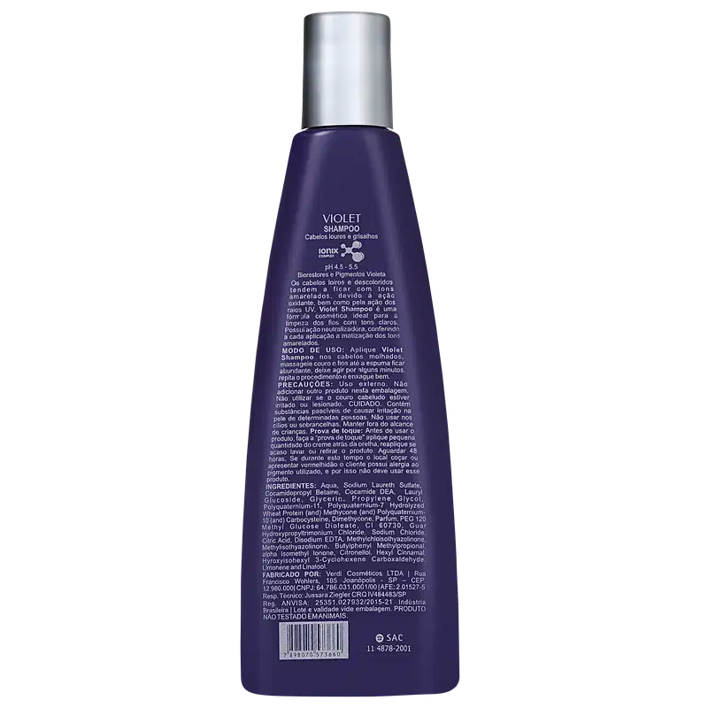 Mediterrani Violet Ionixx - Shampoo Desamarelador 250ml