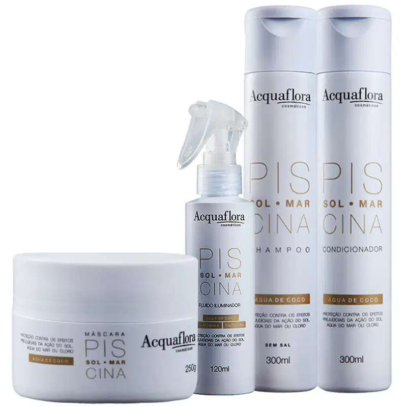 Kit Acquaflora Sol Mar Piscina Tratamento Iluminador (4 Produtos)