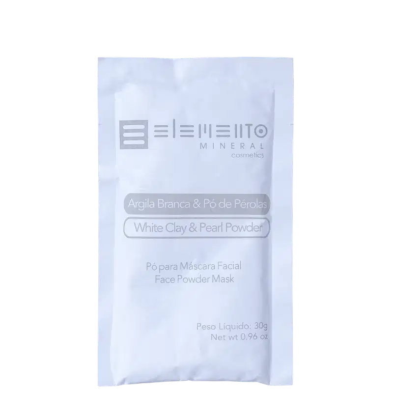 Elemento Mineral Argila Branca & Pó de Pérolas - Máscara Facial 30g