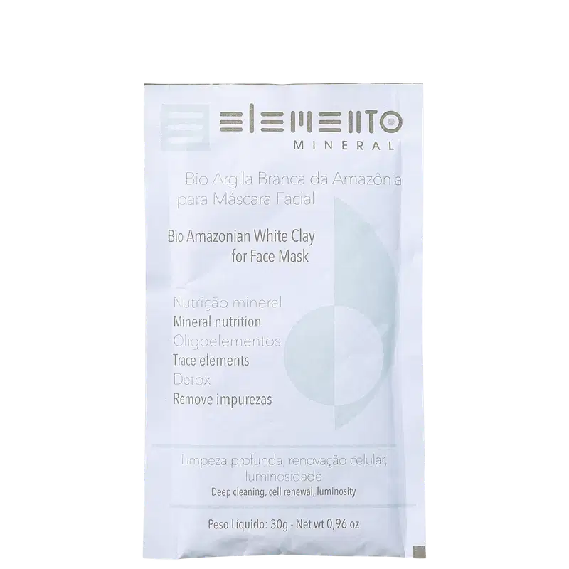 Elemento Mineral Bio Argila Branca da Amazônia - Máscara Facial 30g
