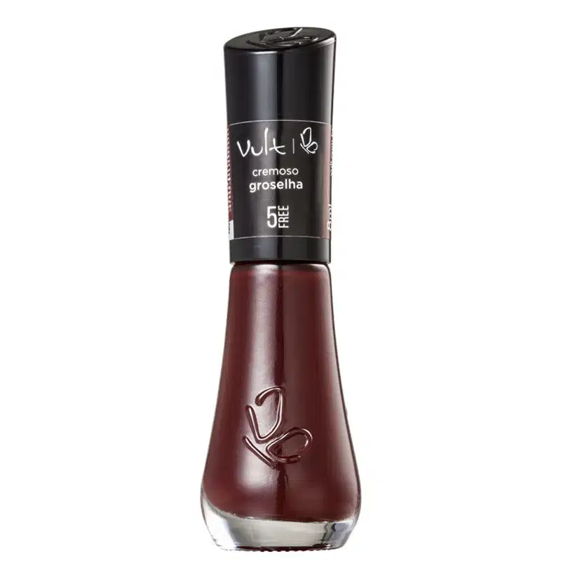 Esmalte Cremoso Vermelho Groselha 5Free  8ml