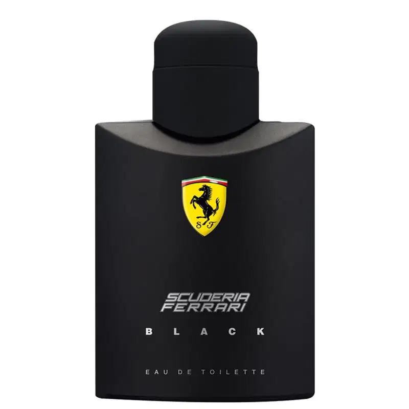 A imagem mostra o Perfume Importado Masculino Ferrari Black da marca Ferrari.