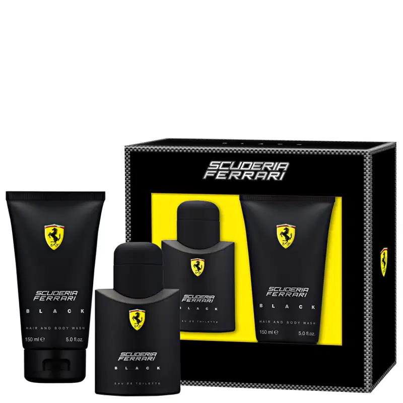 Conjunto Scuderia Ferrari Black Masculino - Eau de Toilette 75ml + Gel de Banho 150ml