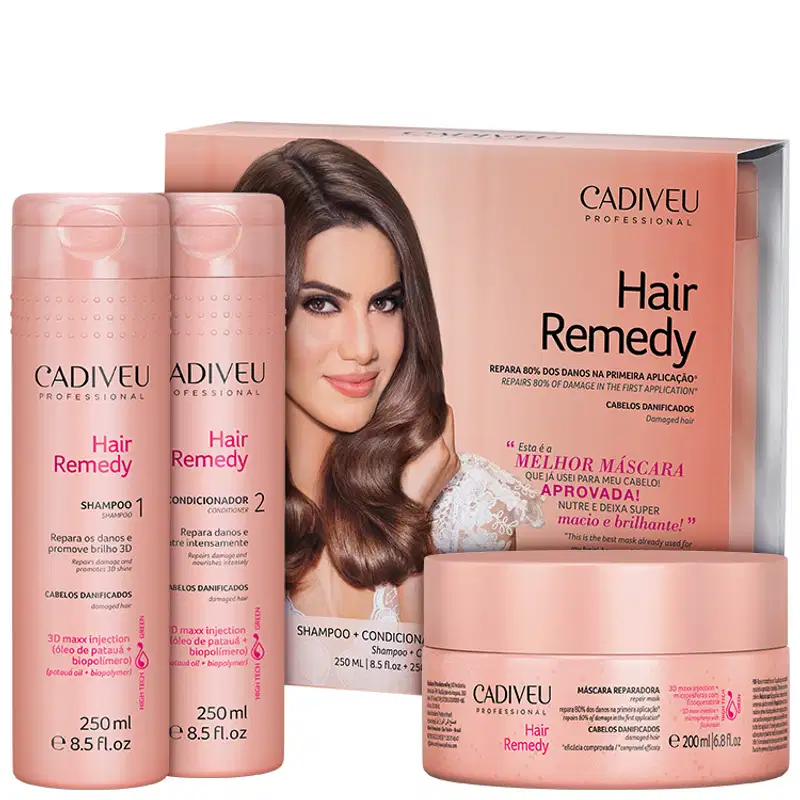 Kit Cadiveu Professional Hair Remedy Reparador (3 Produtos)