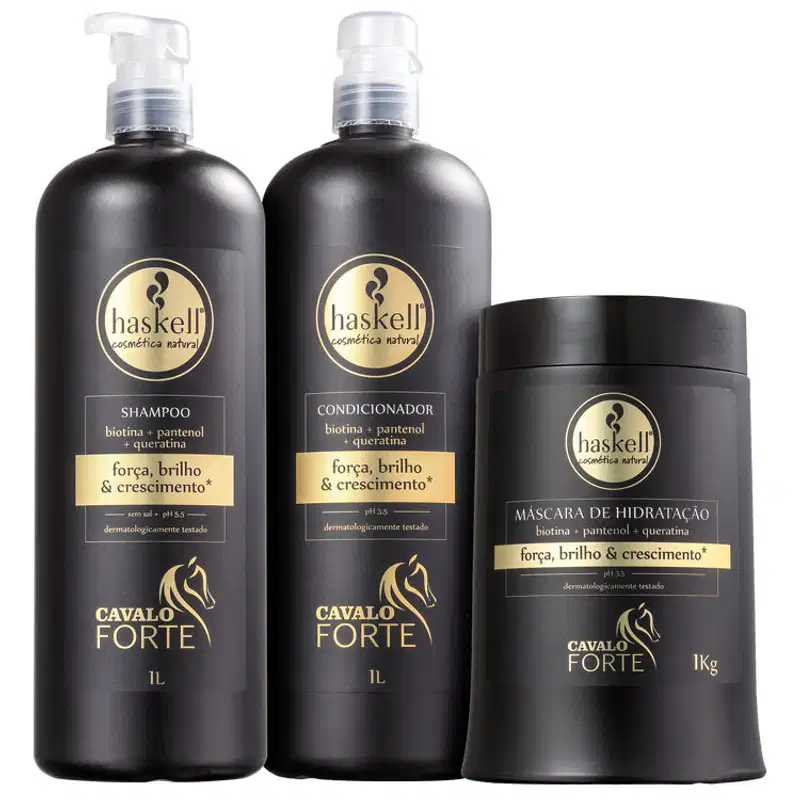 Kit Haskell Cavalo Forte Tratamento Salão (3 produtos)