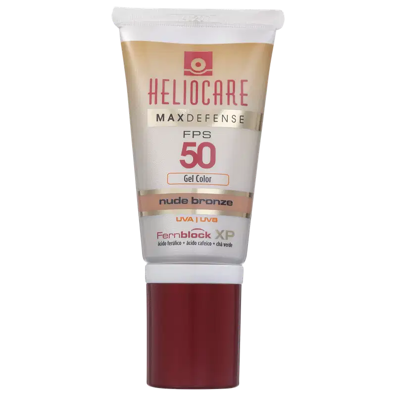 Melora Heliocare Max Defense Gel Creme Color Nude Bronze FPS 50 - Protetor Solar com Cor 50g