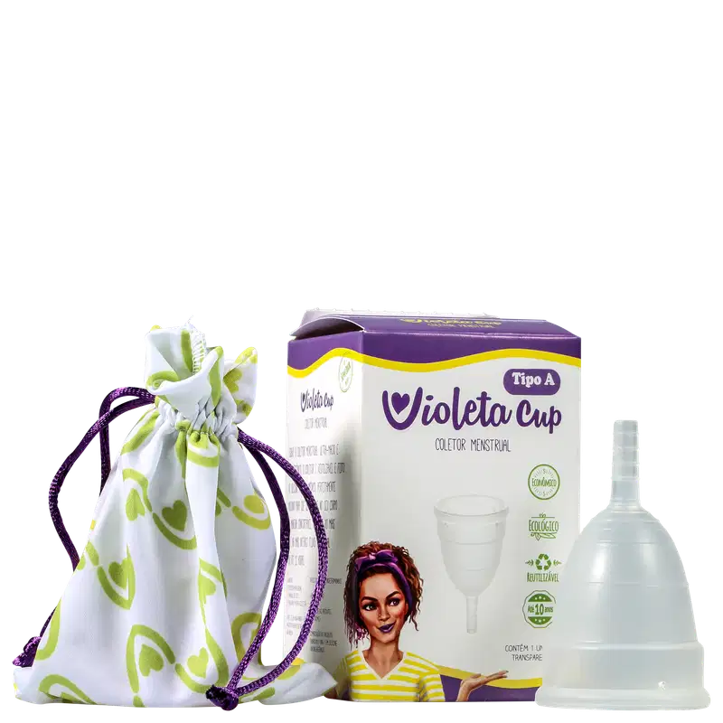 Violeta Cup Transparente Tipo A (+30 anos ou com filhos) - Coletor Menstrual