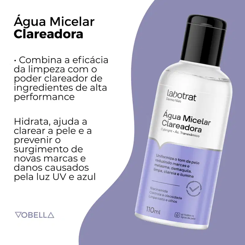Água Micelar Clareadora Dermo Skin Hidrata Labotrat 110ml