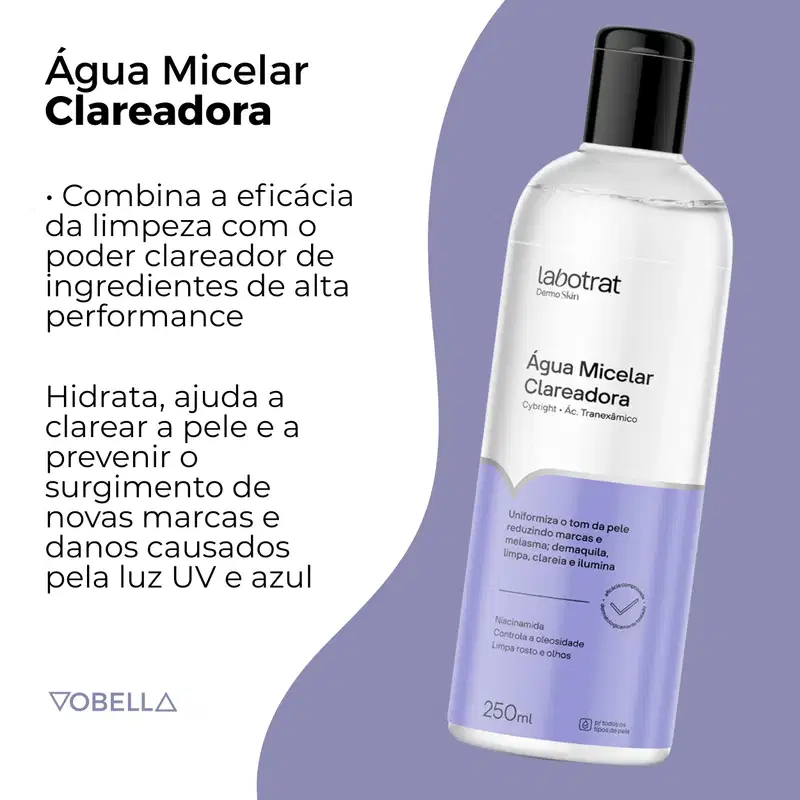 Água Micelar Clareadora Dermo Skin Hidrata Labotrat 250ml